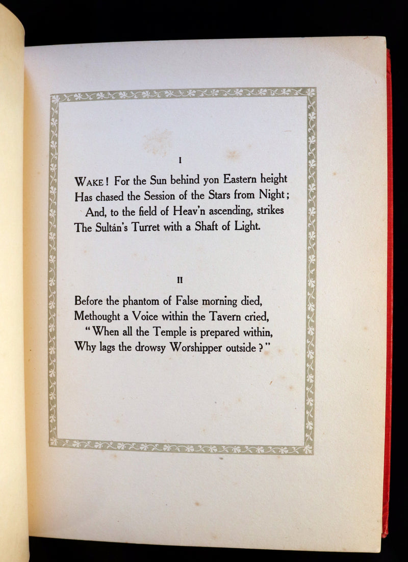 1909 Rare First Edition - RUBAIYAT of Omar Khayyam Illustrated By Edmund DULAC.