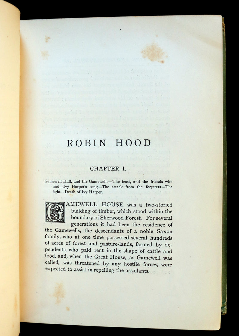 1895 Scarce Book - THE LIFE AND ADVENTURES OF ROBIN HOOD by J.B. Marsh illustrated by Browne.