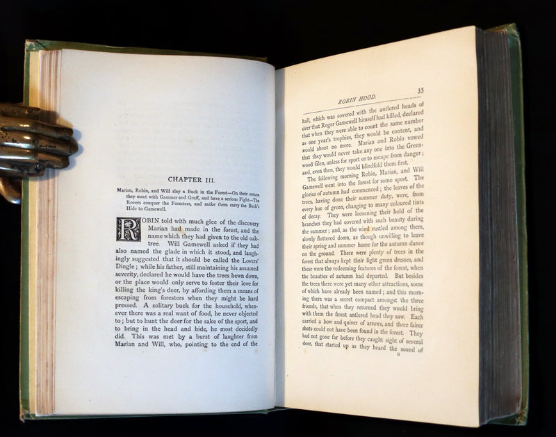 1895 Scarce Book - THE LIFE AND ADVENTURES OF ROBIN HOOD by J.B. Marsh illustrated by Browne.