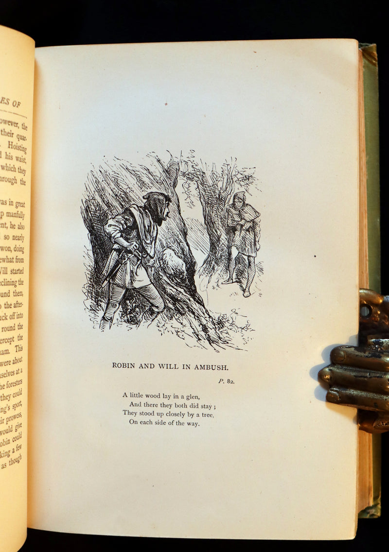 1895 Scarce Book - THE LIFE AND ADVENTURES OF ROBIN HOOD by J.B. Marsh illustrated by Browne.