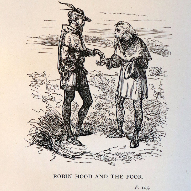 1895 Scarce Book - THE LIFE AND ADVENTURES OF ROBIN HOOD by J.B. Marsh illustrated by Browne.