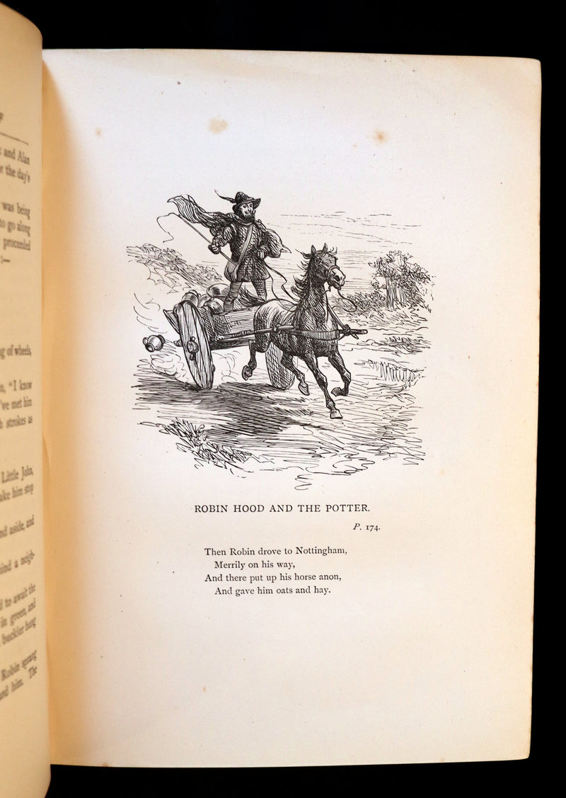 1895 Scarce Book - THE LIFE AND ADVENTURES OF ROBIN HOOD by J.B. Marsh illustrated by Browne.