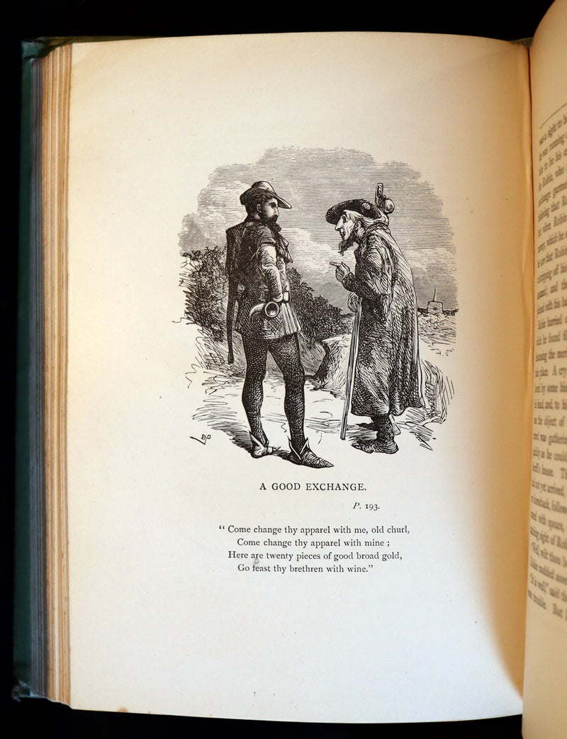 1895 Scarce Book - THE LIFE AND ADVENTURES OF ROBIN HOOD by J.B. Marsh illustrated by Browne.