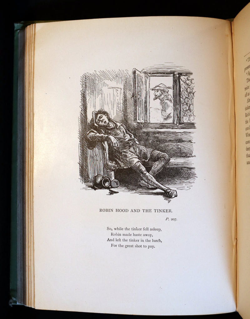 1895 Scarce Book - THE LIFE AND ADVENTURES OF ROBIN HOOD by J.B. Marsh illustrated by Browne.