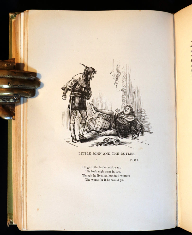 1895 Scarce Book - THE LIFE AND ADVENTURES OF ROBIN HOOD by J.B. Marsh illustrated by Browne.