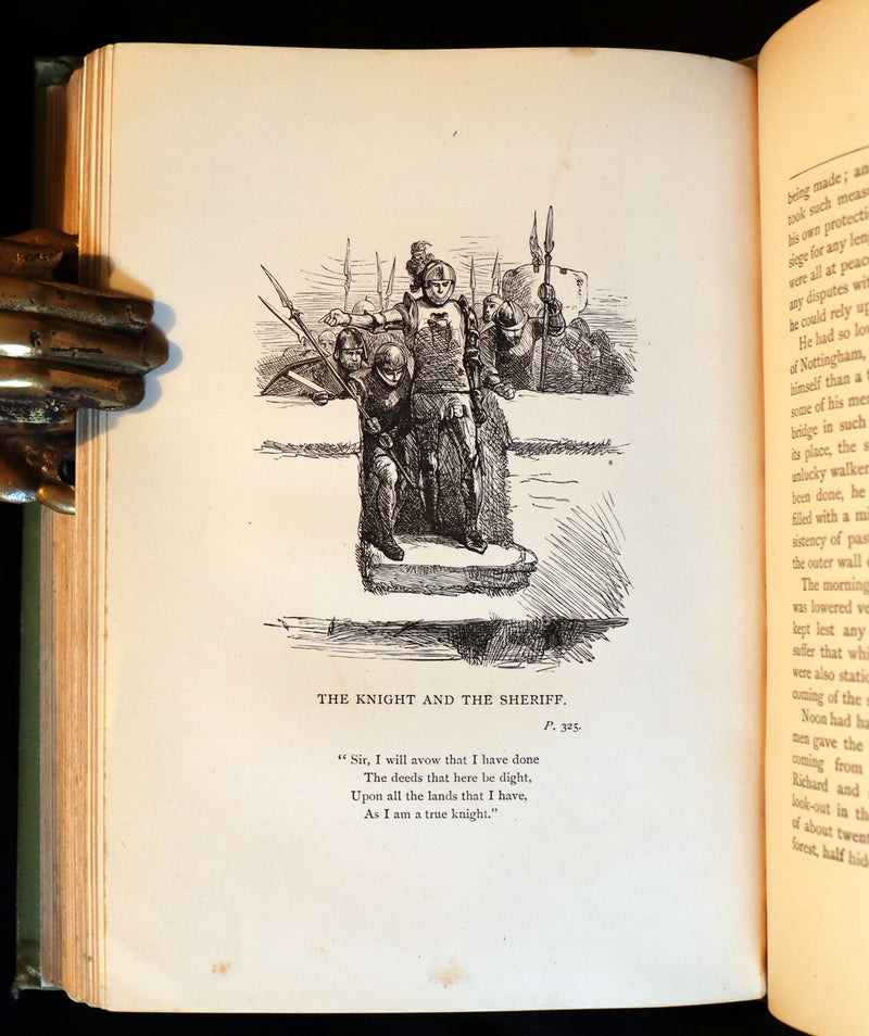 1895 Scarce Book - THE LIFE AND ADVENTURES OF ROBIN HOOD by J.B. Marsh illustrated by Browne.