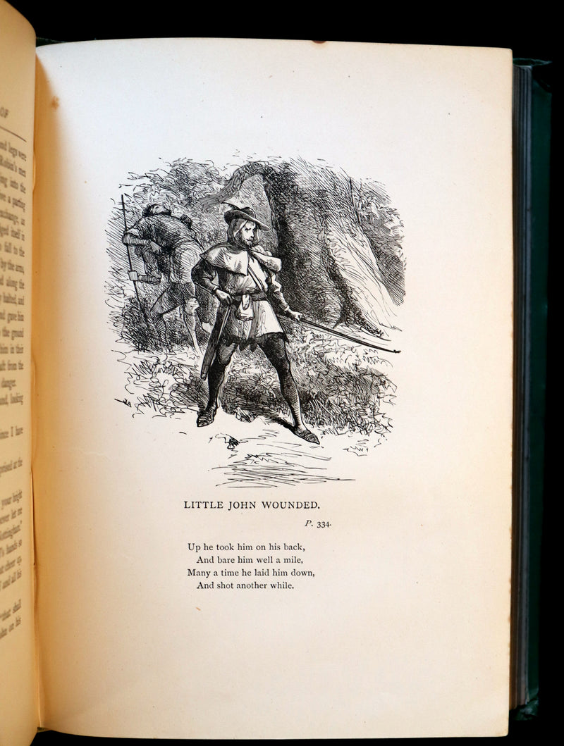 1895 Scarce Book - THE LIFE AND ADVENTURES OF ROBIN HOOD by J.B. Marsh illustrated by Browne.