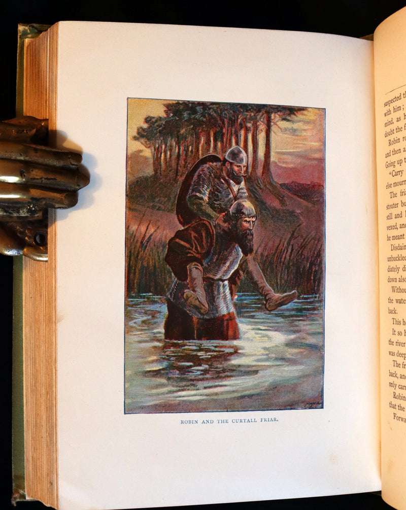 1895 Scarce Book - THE LIFE AND ADVENTURES OF ROBIN HOOD by J.B. Marsh illustrated by Browne.