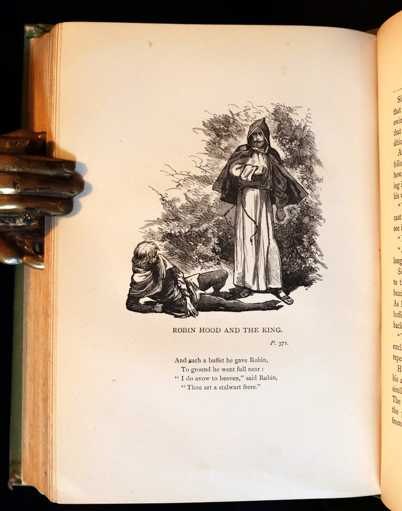 1895 Scarce Book - THE LIFE AND ADVENTURES OF ROBIN HOOD by J.B. Marsh illustrated by Browne.
