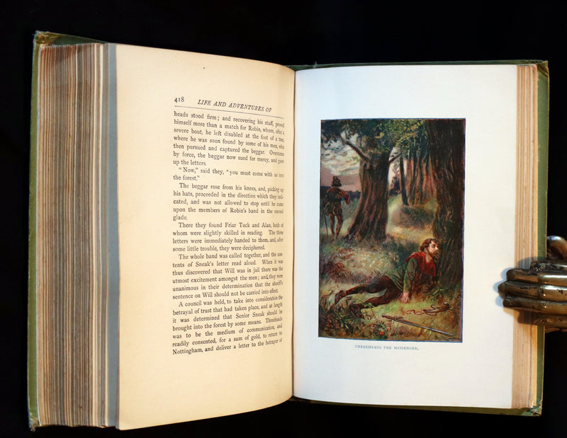 1895 Scarce Book - THE LIFE AND ADVENTURES OF ROBIN HOOD by J.B. Marsh illustrated by Browne.