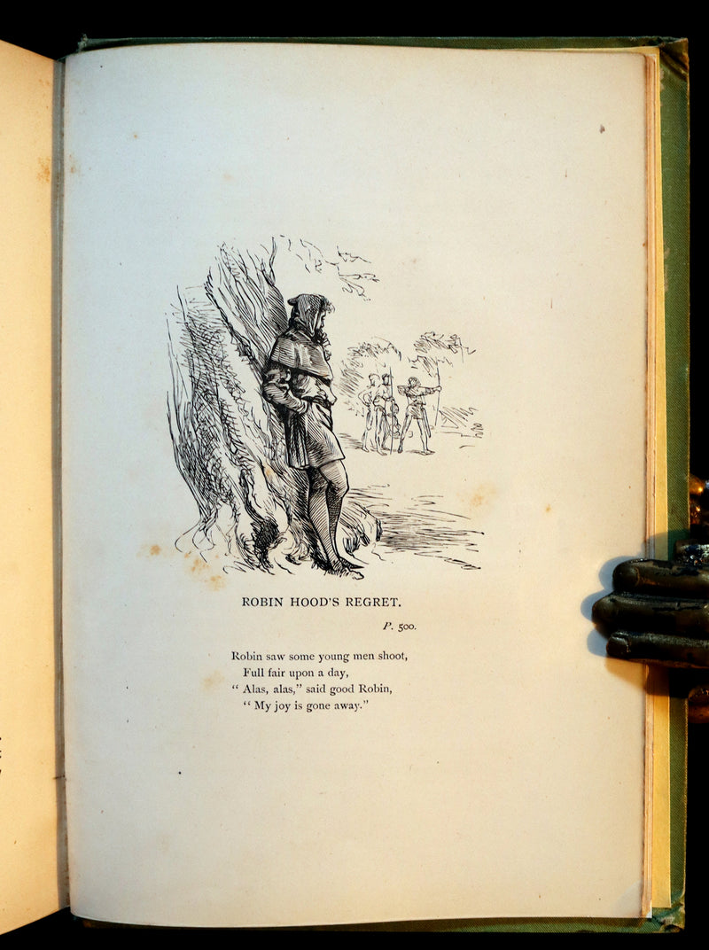 1895 Scarce Book - THE LIFE AND ADVENTURES OF ROBIN HOOD by J.B. Marsh illustrated by Browne.