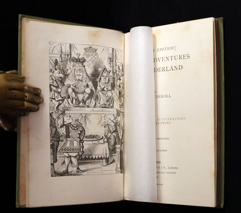1898 Rare Victorian Book - Alice's Adventures in Wonderland by Lewis Carroll illustrated by John Tenniel.