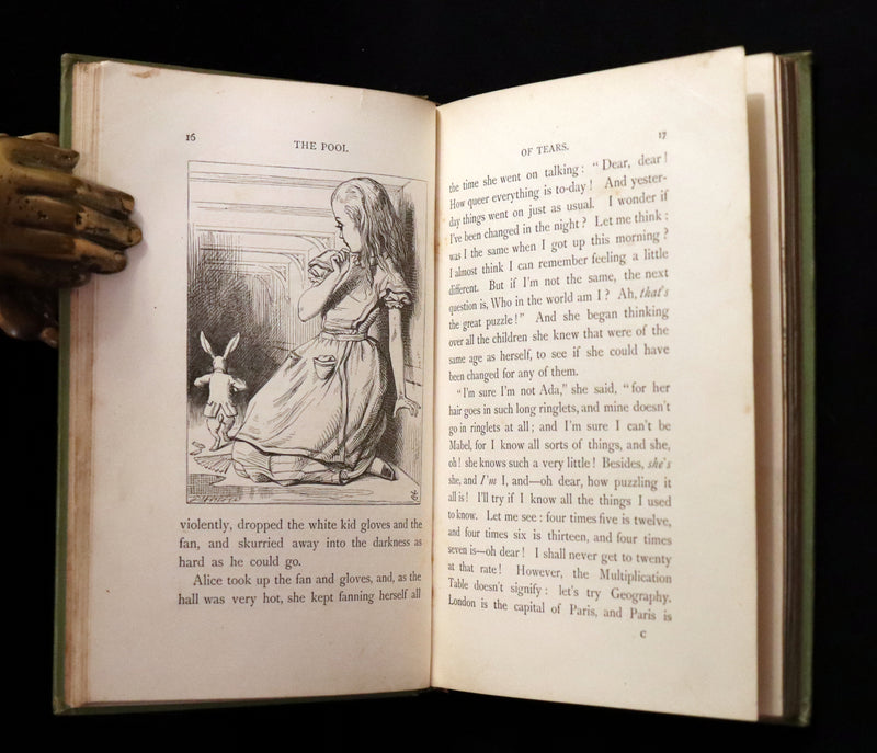 1898 Rare Victorian Book - Alice's Adventures in Wonderland by Lewis Carroll illustrated by John Tenniel.