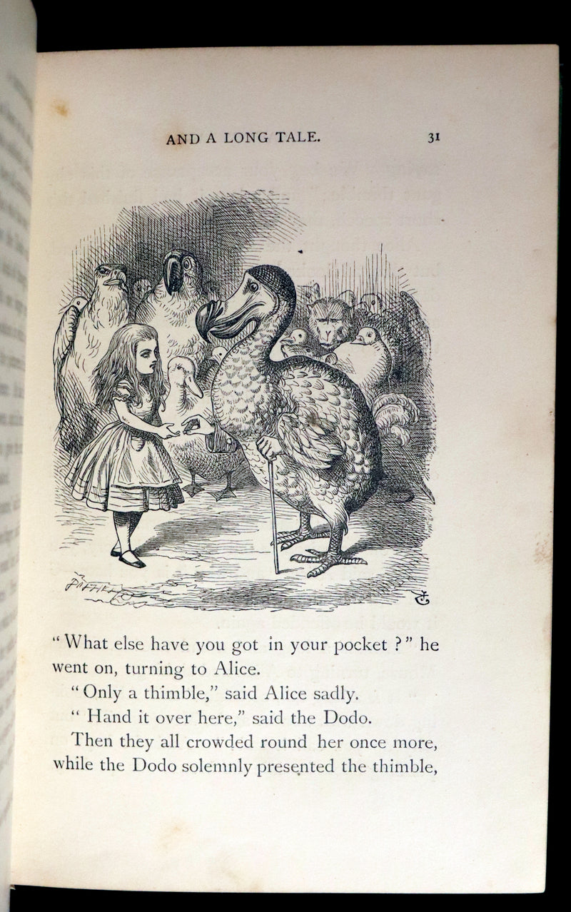 1898 Rare Victorian Book - Alice's Adventures in Wonderland by Lewis Carroll illustrated by John Tenniel.