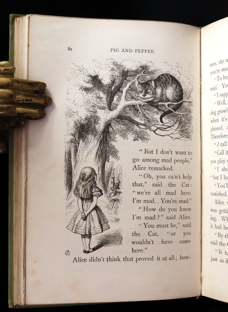 1898 Rare Victorian Book - Alice's Adventures in Wonderland by Lewis Carroll illustrated by John Tenniel.