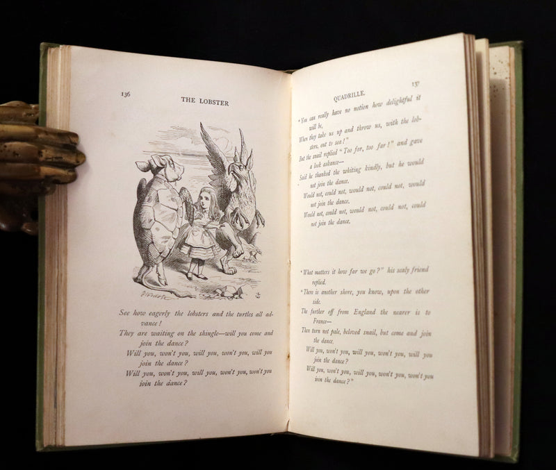1898 Rare Victorian Book - Alice's Adventures in Wonderland by Lewis Carroll illustrated by John Tenniel.