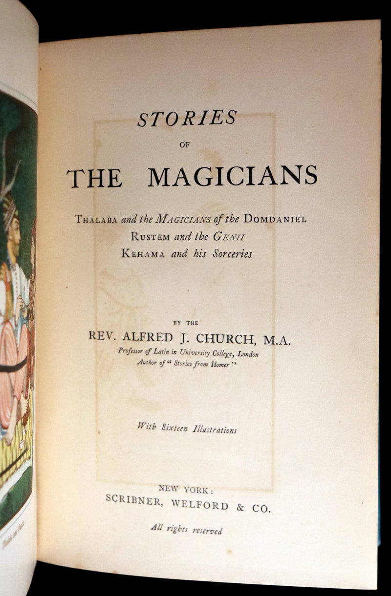 1887 Scarce Book - Stories of The Magicians by Alfred Church. Illustrated.