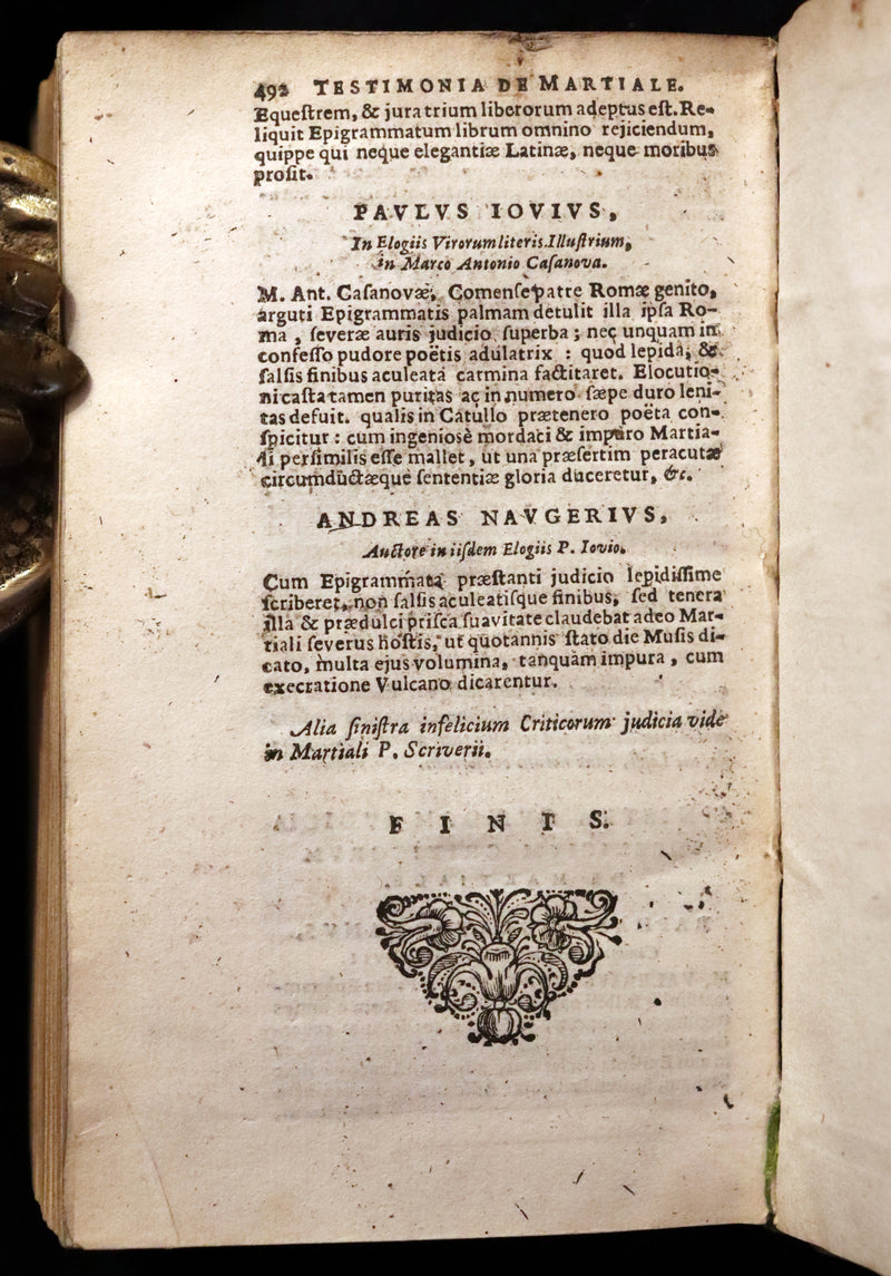 1644 Rare Latin vellum Book - MARTIAL's Epigrams - M. Val Martialis Epigrammata.