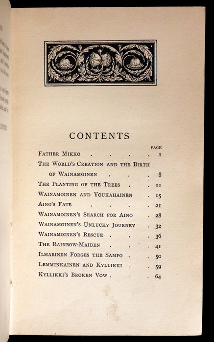 1893 Rare First Edition - FINNISH LEGENDS for English Children by R. Eivind. Illustrated.