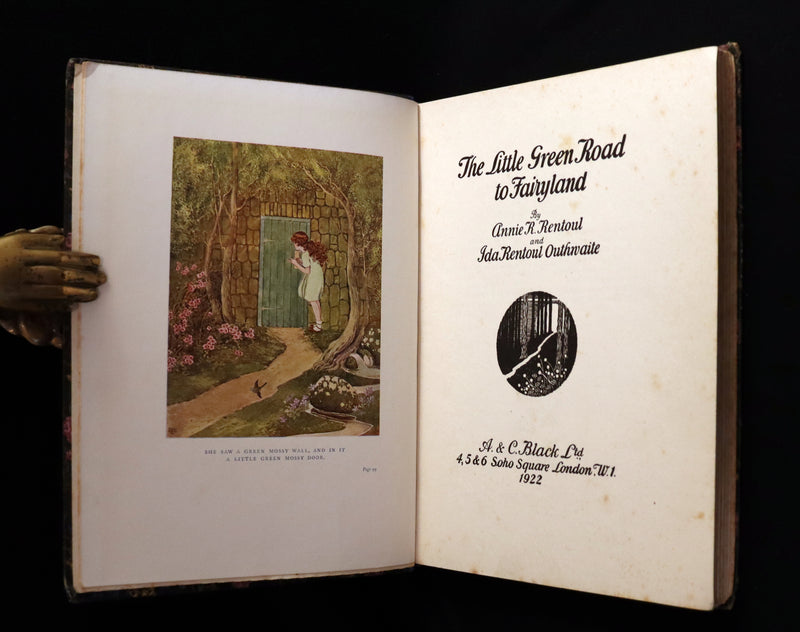 1922 Rare First Edition ~ The Little Green Road to Fairyland by Ida Rentoul Outhwaite - color illustrated.