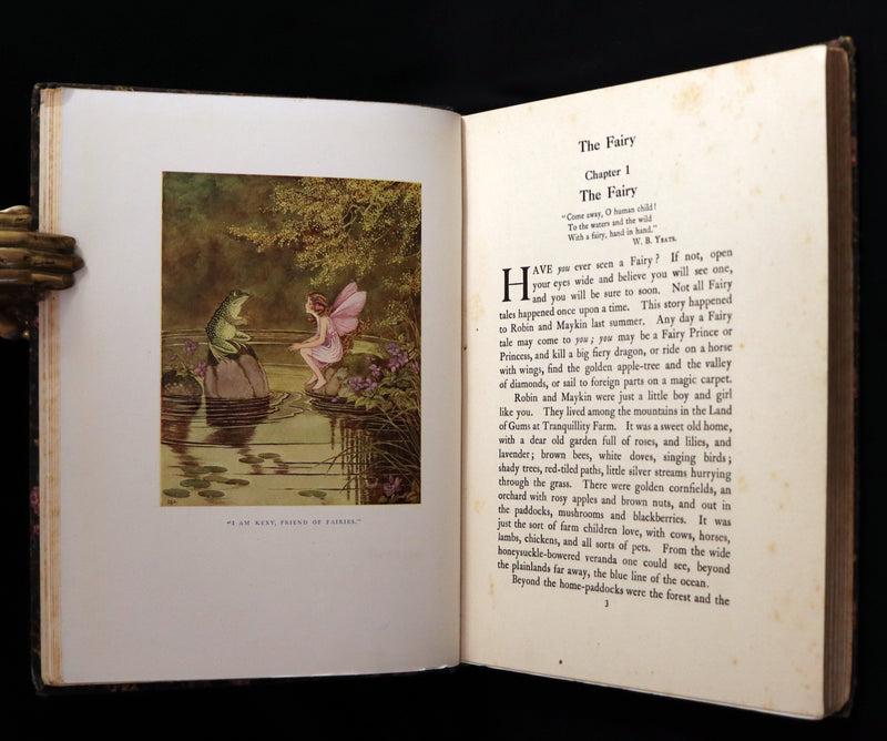 1922 Rare First Edition ~ The Little Green Road to Fairyland by Ida Rentoul Outhwaite - color illustrated.