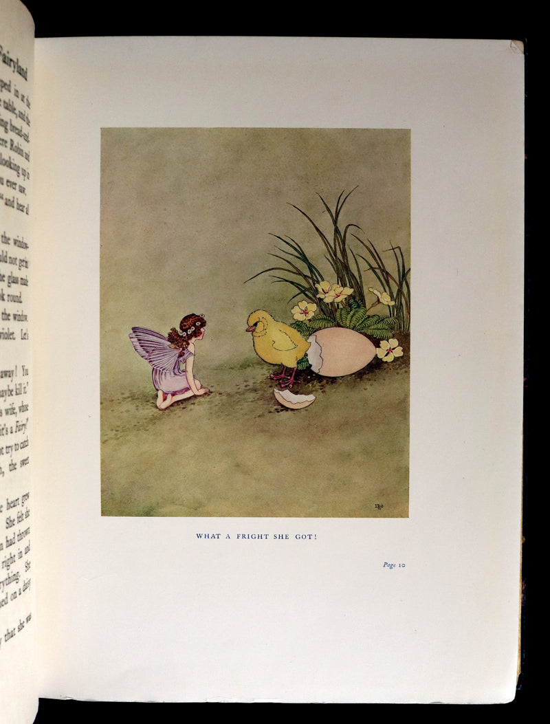 1922 Rare First Edition ~ The Little Green Road to Fairyland by Ida Rentoul Outhwaite - color illustrated.
