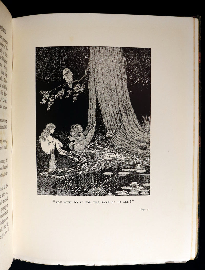 1922 Rare First Edition ~ The Little Green Road to Fairyland by Ida Rentoul Outhwaite - color illustrated.