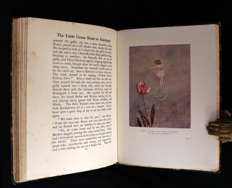 1922 Rare First Edition ~ The Little Green Road to Fairyland by Ida Rentoul Outhwaite - color illustrated.