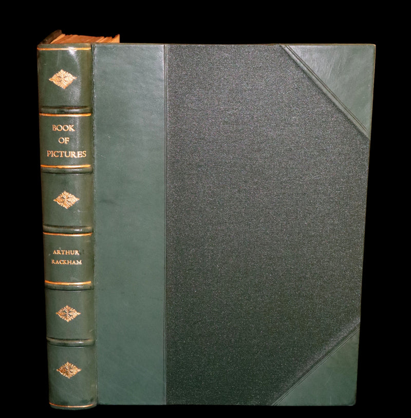 1913 Rare First Edition - Arthur RACKHAM's Book of Pictures - Magic, Elves, Goblins, Dragons, Frog Prince, Santa Claus, Sea Serpent, etc.