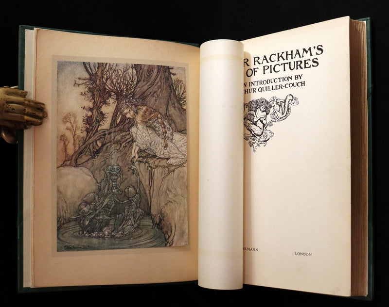 1913 Rare First Edition - Arthur RACKHAM's Book of Pictures - Magic, Elves, Goblins, Dragons, Frog Prince, Santa Claus, Sea Serpent, etc.