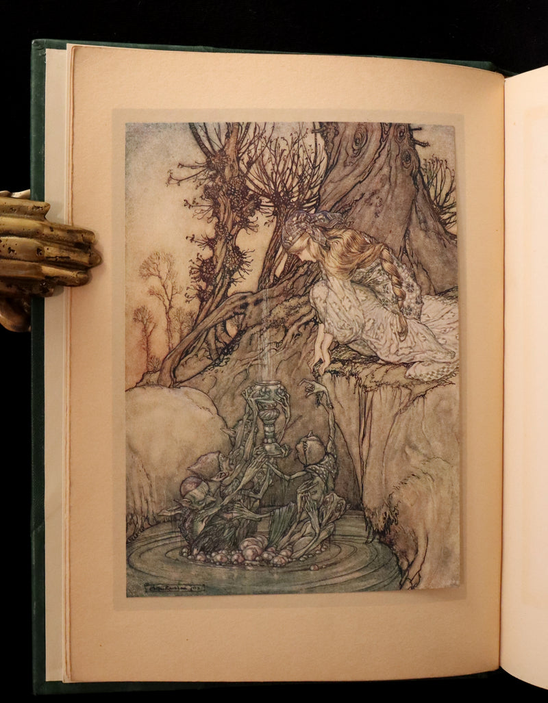 1913 Rare First Edition - Arthur RACKHAM's Book of Pictures - Magic, Elves, Goblins, Dragons, Frog Prince, Santa Claus, Sea Serpent, etc.