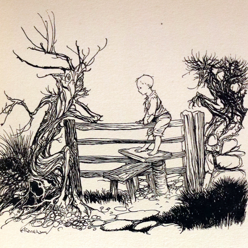 1913 Rare First Edition - Arthur RACKHAM's Book of Pictures - Magic, Elves, Goblins, Dragons, Frog Prince, Santa Claus, Sea Serpent, etc.