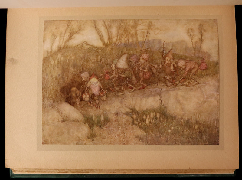 1913 Rare First Edition - Arthur RACKHAM's Book of Pictures - Magic, Elves, Goblins, Dragons, Frog Prince, Santa Claus, Sea Serpent, etc.