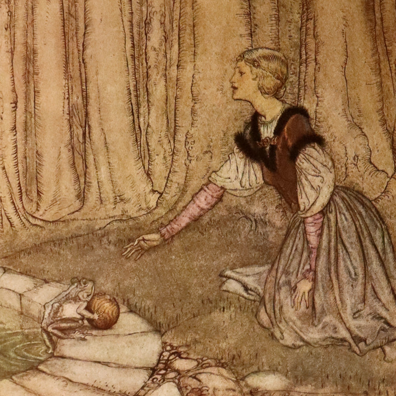 1913 Rare First Edition - Arthur RACKHAM's Book of Pictures - Magic, Elves, Goblins, Dragons, Frog Prince, Santa Claus, Sea Serpent, etc.