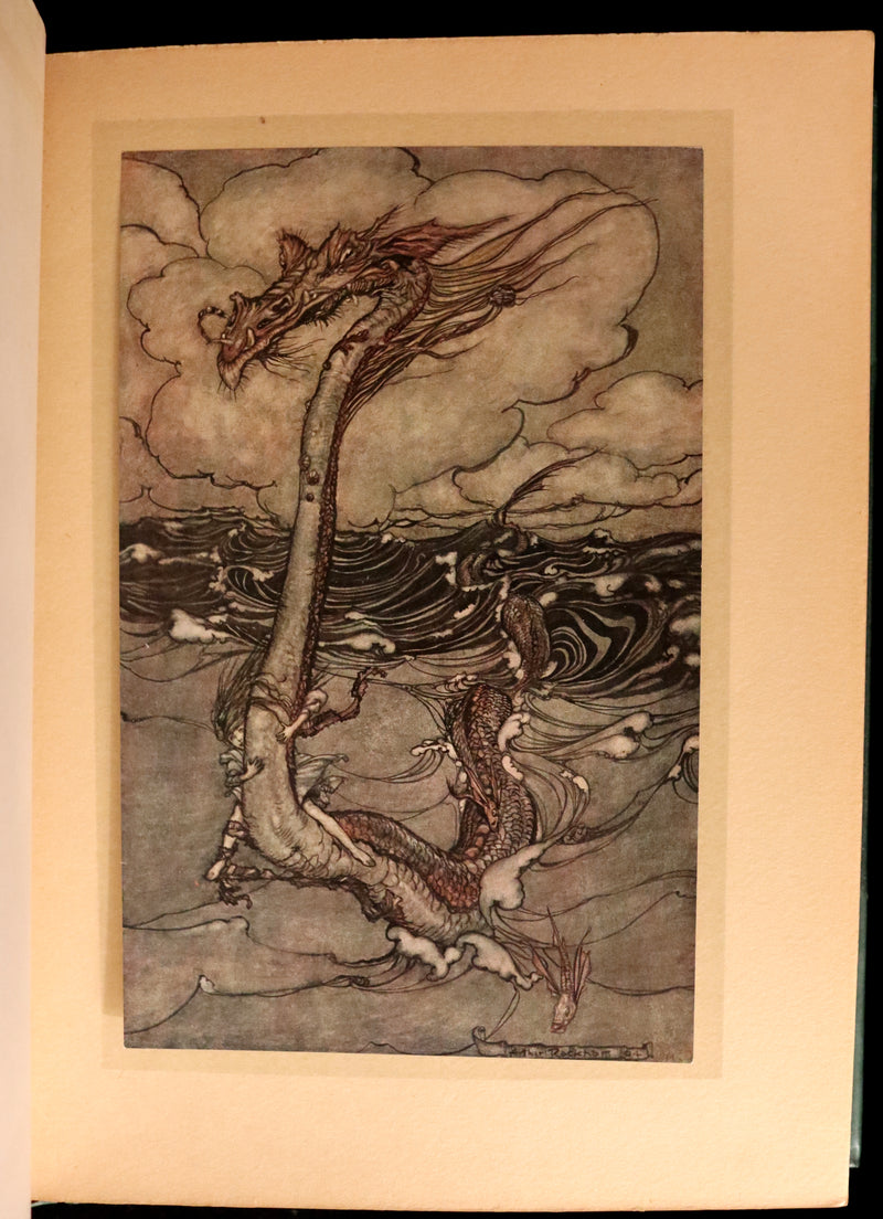 1913 Rare First Edition - Arthur RACKHAM's Book of Pictures - Magic, Elves, Goblins, Dragons, Frog Prince, Santa Claus, Sea Serpent, etc.