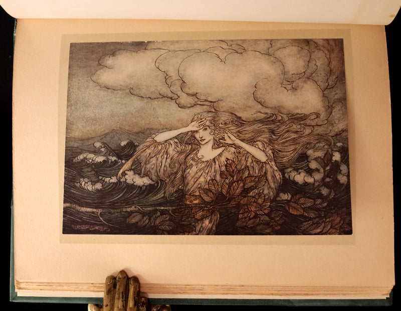 1913 Rare First Edition - Arthur RACKHAM's Book of Pictures - Magic, Elves, Goblins, Dragons, Frog Prince, Santa Claus, Sea Serpent, etc.