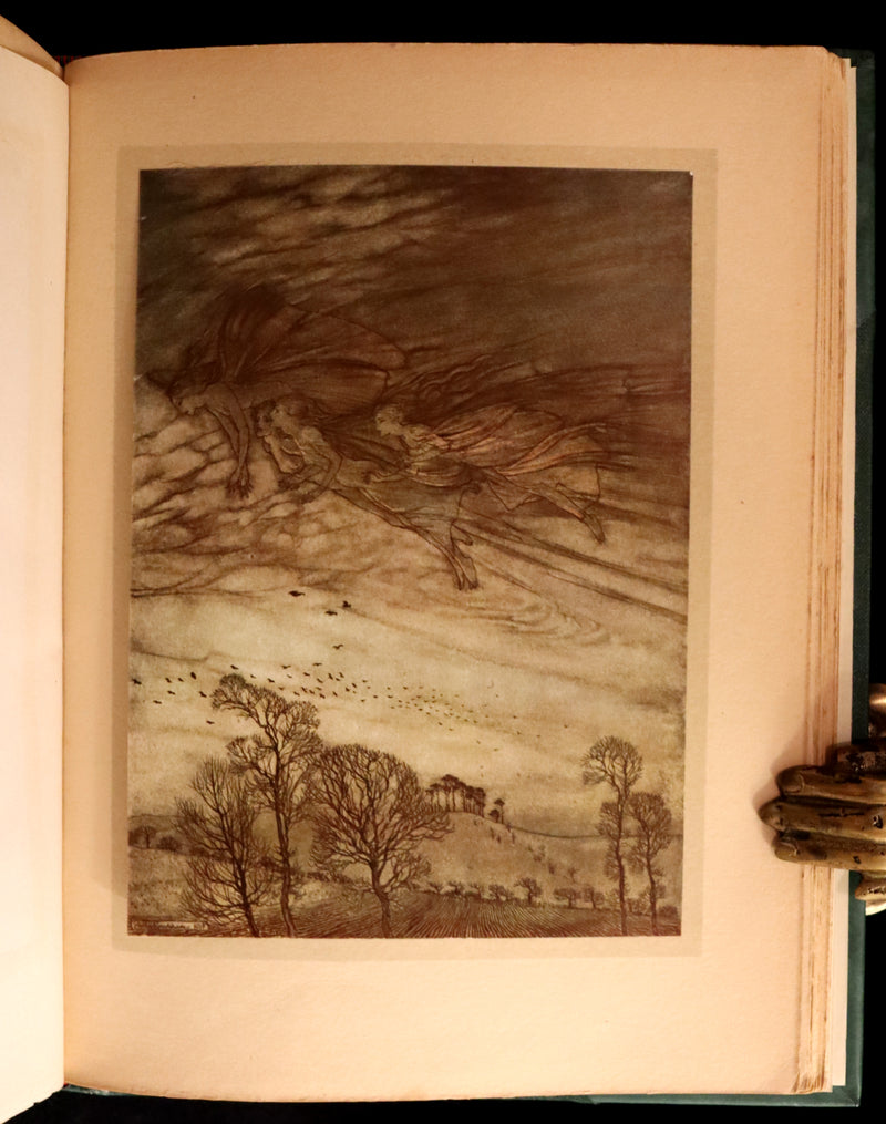 1913 Rare First Edition - Arthur RACKHAM's Book of Pictures - Magic, Elves, Goblins, Dragons, Frog Prince, Santa Claus, Sea Serpent, etc.