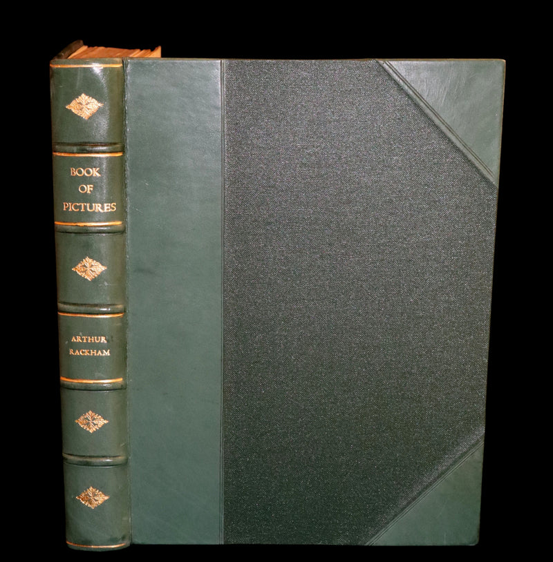 1913 Rare First Edition - Arthur RACKHAM's Book of Pictures - Magic, Elves, Goblins, Dragons, Frog Prince, Santa Claus, Sea Serpent, etc.