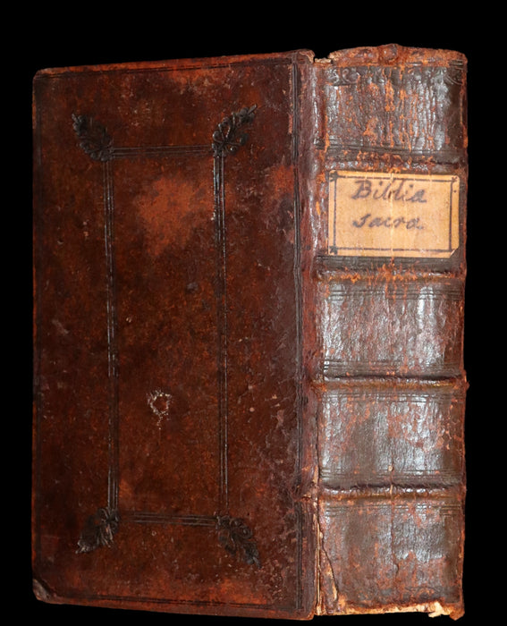 1669 Rare Latin Bible - Biblia Sacra, Sive Testamentum Vetus et Testamentum Novum. Old & New Testament.