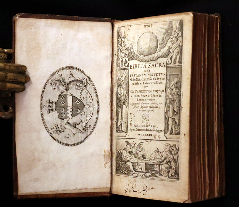 1669 Rare Latin Bible - Biblia Sacra, Sive Testamentum Vetus et Testamentum Novum. Old & New Testament.