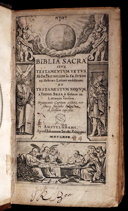 1669 Rare Latin Bible - Biblia Sacra, Sive Testamentum Vetus et Testamentum Novum. Old & New Testament.