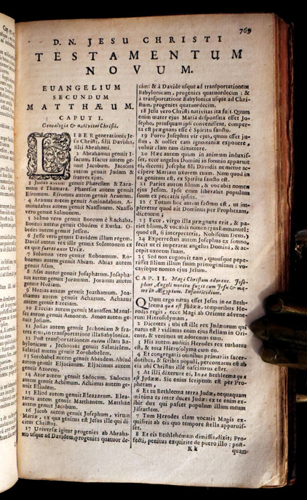 1669 Rare Latin Bible - Biblia Sacra, Sive Testamentum Vetus et Testamentum Novum. Old & New Testament.