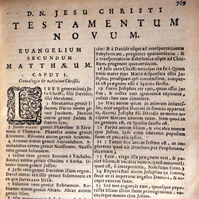 1669 Rare Latin Bible - Biblia Sacra, Sive Testamentum Vetus et Testamentum Novum. Old & New Testament.