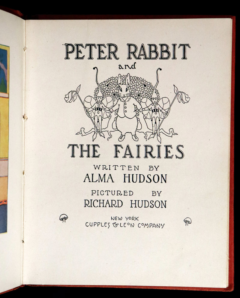 1921 Rare First Edition - PETER RABBIT AND THE FAIRIES by Alma & Richard Hudson.