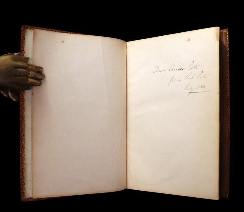 1854 Rare Book bound by Weemys - The Female Poets of Great Britain.