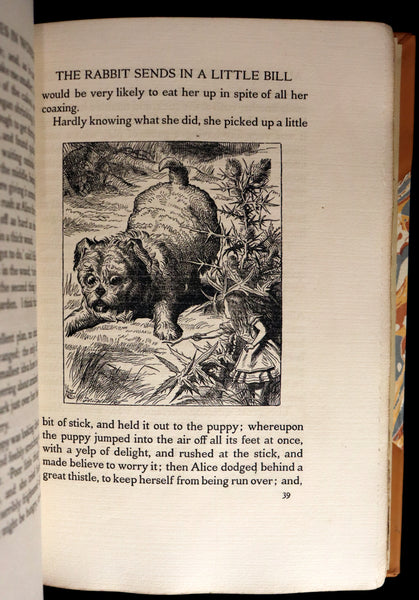1914 Rare Limited 1st Riccardi Press Edition - Alice's Adventures in Wonderland by Lewis Carroll illustrated by John Tenniel. #795/1000.