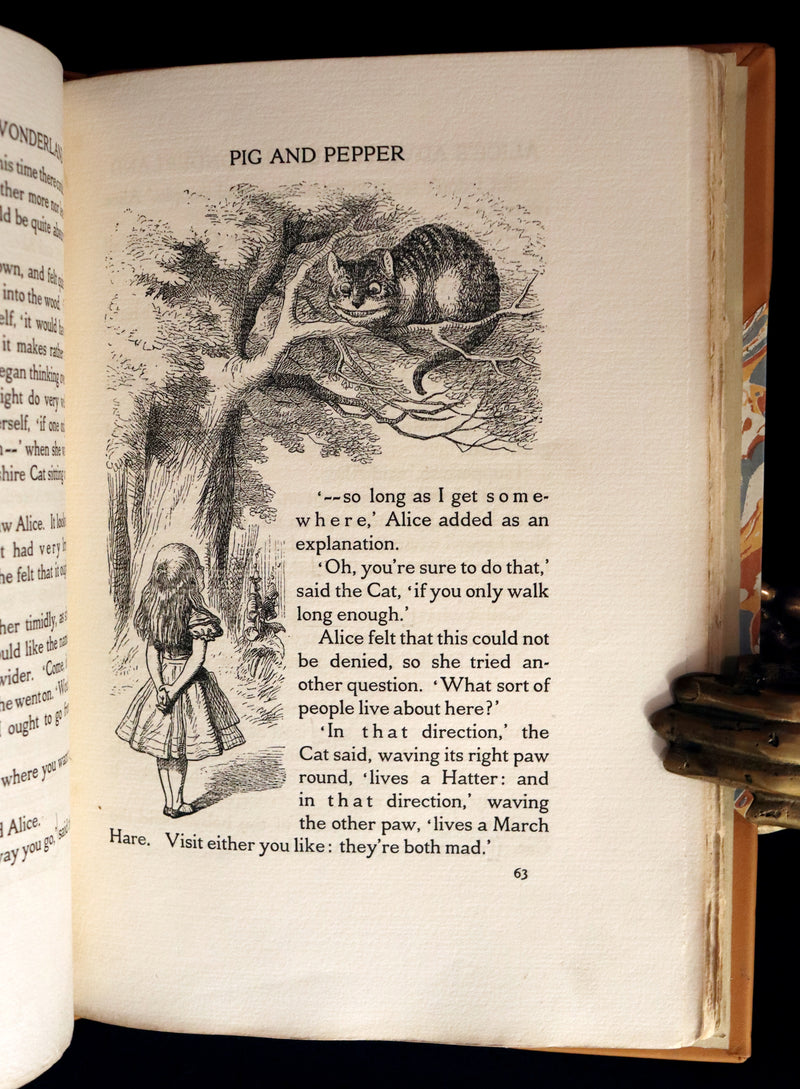 1914 Rare Limited 1st Riccardi Press Edition - Alice's Adventures in Wonderland by Lewis Carroll illustrated by John Tenniel. #795/1000.
