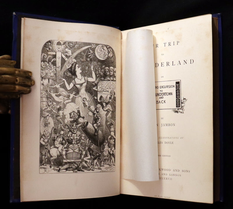 1877 Scarce Book - Our Trip to Blunderland Or, Grand Excursion to Blundertown and Back illustrated by Charles Doyle.