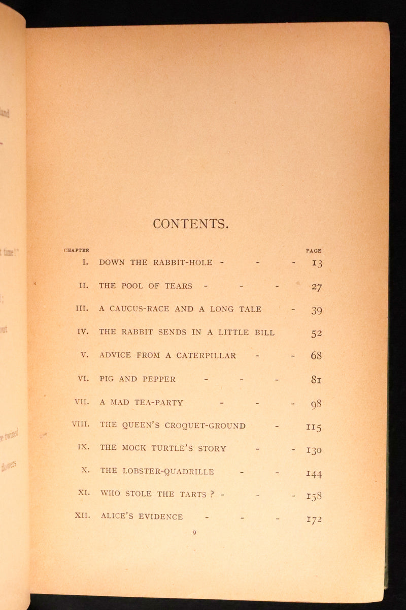 1908 Scarce Book - Alice's Adventures in Wonderland, 1st Edition Illustrated by K. M. Roberts.