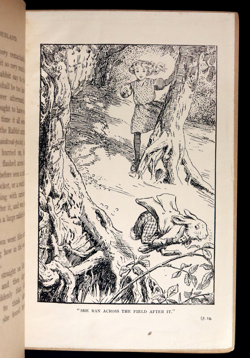 1908 Scarce Book - Alice's Adventures in Wonderland, 1st Edition Illustrated by K. M. Roberts.